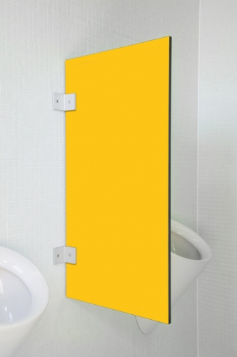 Hochwertige Urinaltrennwand Messina in bunten Farben Maisgelb