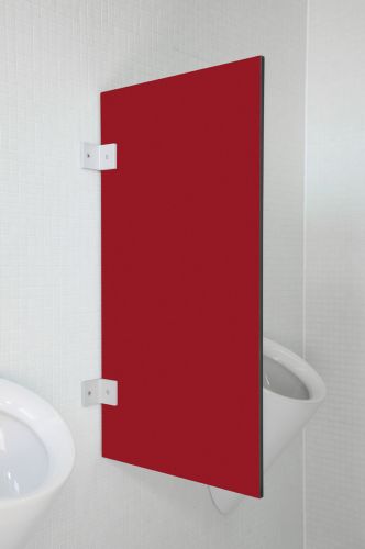 Hochwertige Urinaltrennwand Messina in bunten Farben Granatrot