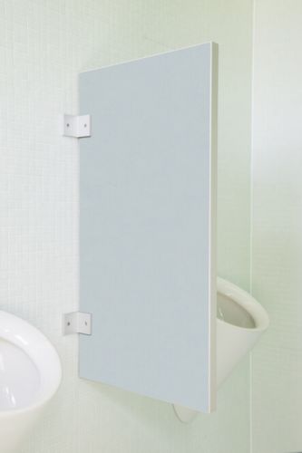 Standard Urinaltrennwand Novara aus Holzwerkstoff Silber