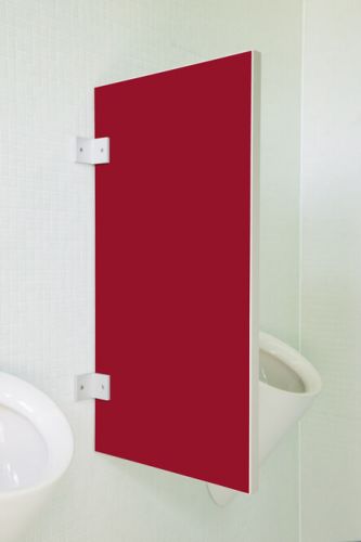 Standard Urinaltrennwand Vittoria in bunten Farben Granatrot